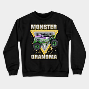 Monster Truck Grandma Mothers Day Monster Truck Are My Jam Crewneck Sweatshirt